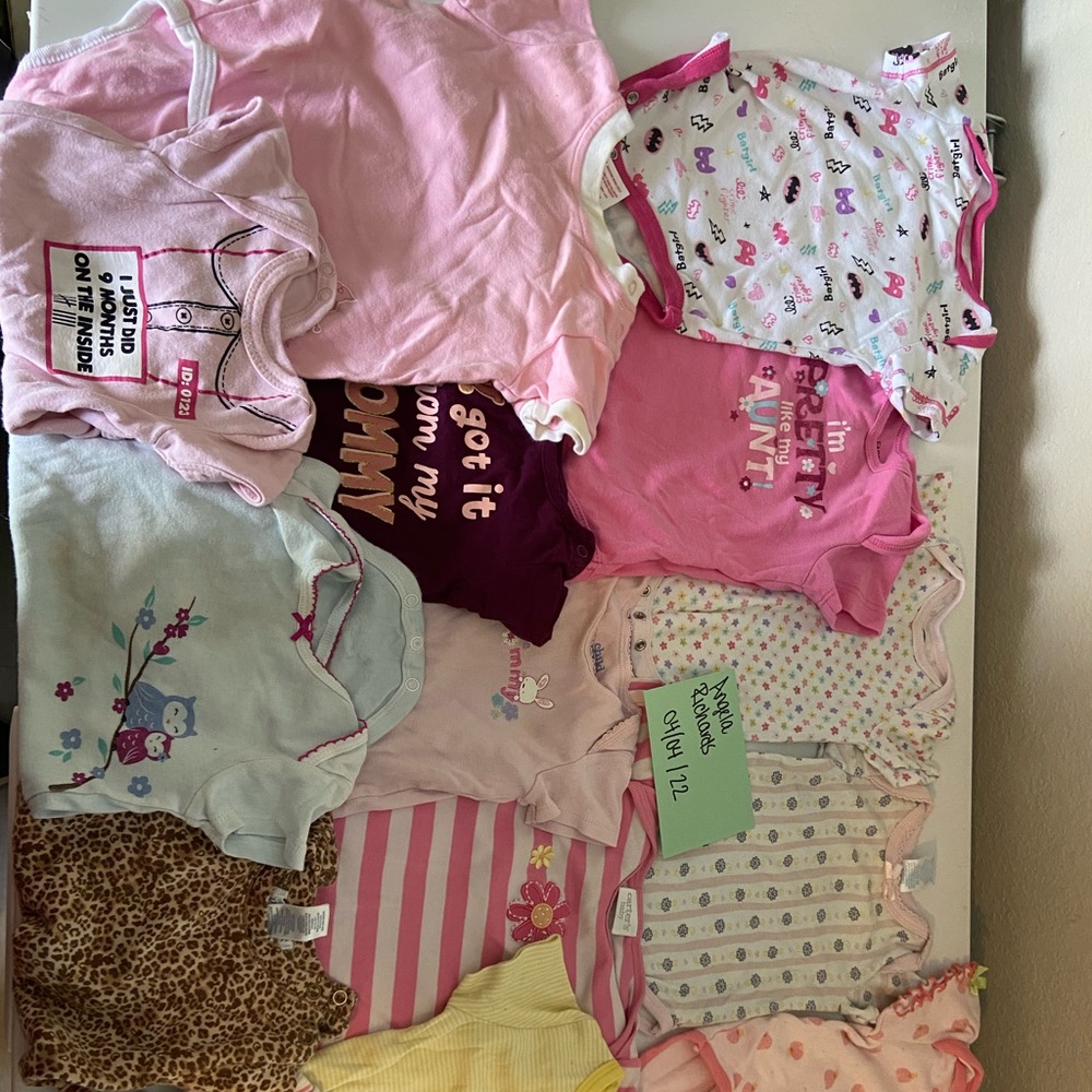 3-6 month onsies lot 2
